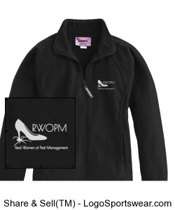 Black Ladies Sonoma Jacket with White RWOPM logo Design Zoom